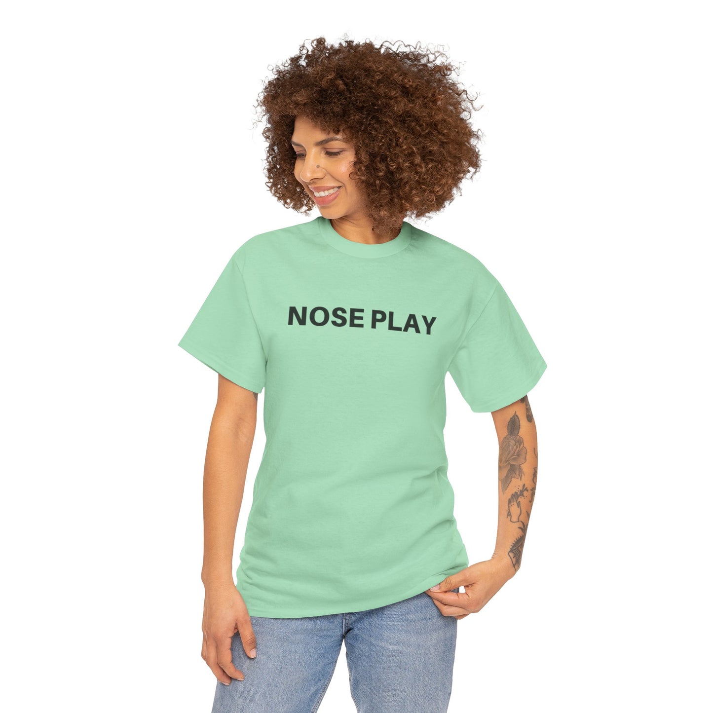 Nose Play Fill Your Space with Candles Not Negativity  Unisex Heavy Cotton Tee